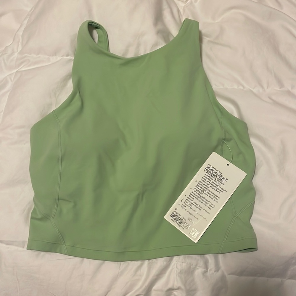 Lululemon high neck align tank creamy mint